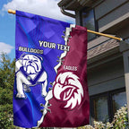 Personalised Bulldogs And Eagles Rugby Garden Flag Dynamic Style