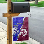 Personalised Bulldogs And Eagles Rugby Garden Flag Dynamic Style