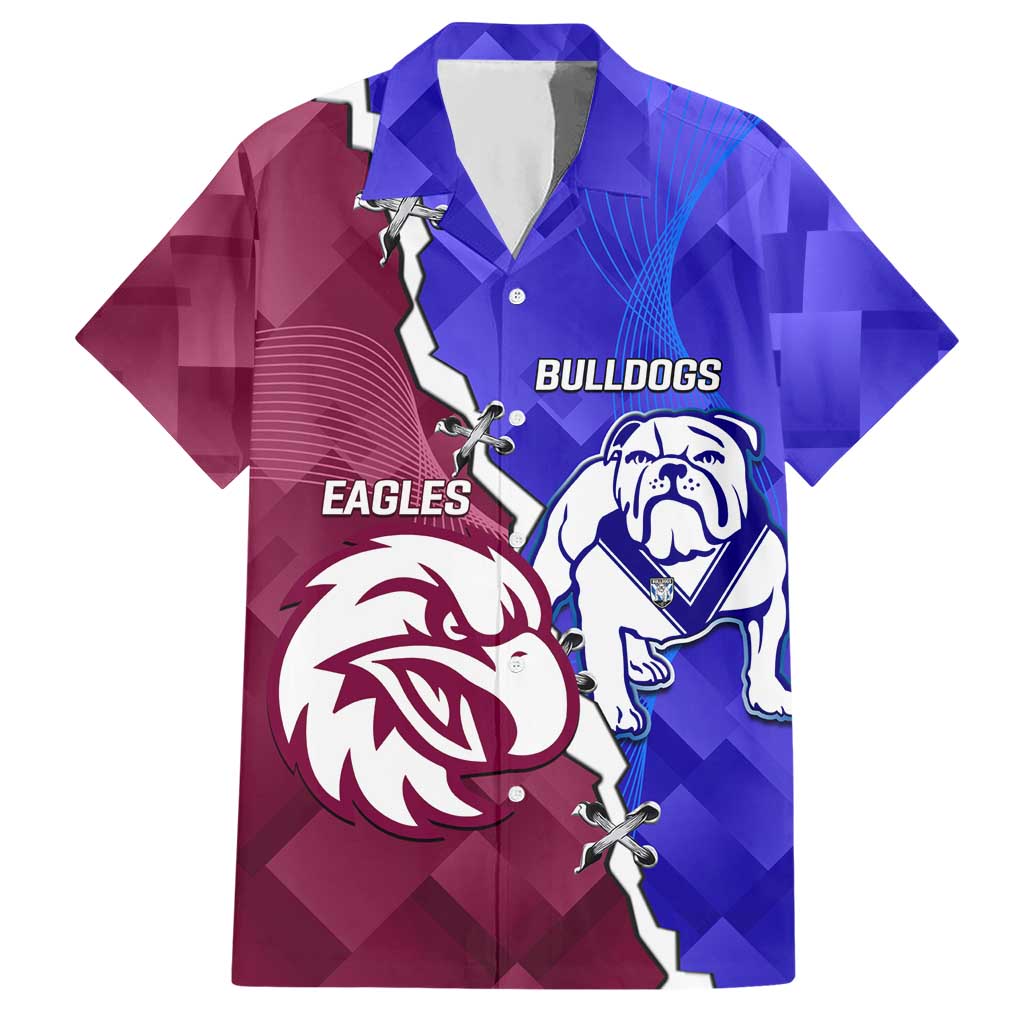 Personalised Bulldogs And Eagles Rugby Hawaiian Shirt Dynamic Style