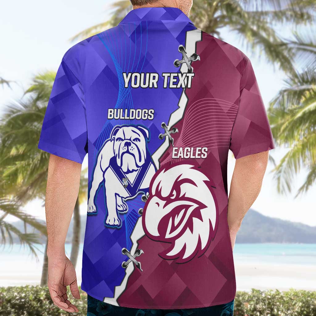 Personalised Bulldogs And Eagles Rugby Hawaiian Shirt Dynamic Style