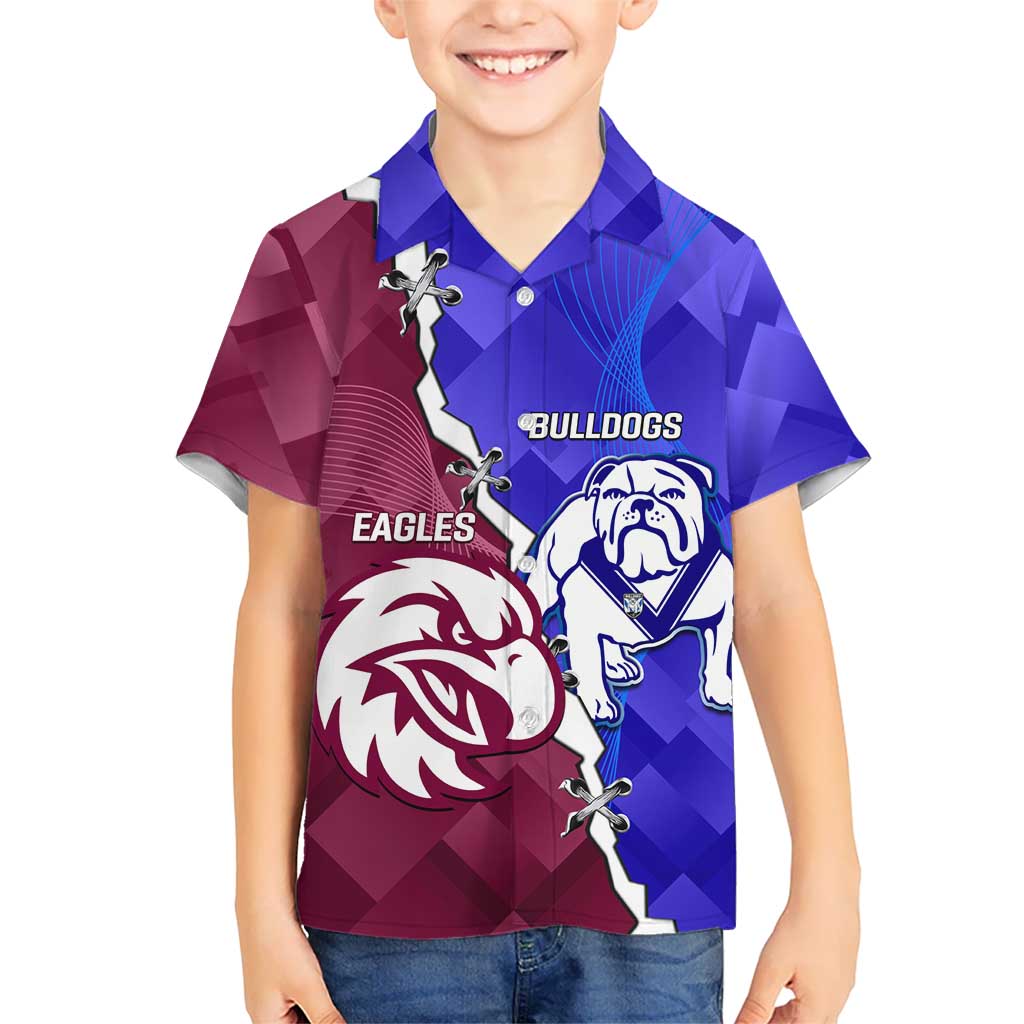 Personalised Bulldogs And Eagles Rugby Hawaiian Shirt Dynamic Style