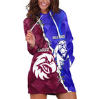 Personalised Bulldogs And Eagles Rugby Hoodie Dress Dynamic Style