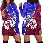 Personalised Bulldogs And Eagles Rugby Hoodie Dress Dynamic Style