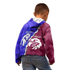 Personalised Bulldogs And Eagles Rugby Kid Hoodie Dynamic Style