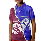 Personalised Bulldogs And Eagles Rugby Kid Polo Shirt Dynamic Style
