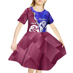 Personalised Bulldogs And Eagles Rugby Kid Short Sleeve Dress Dynamic Style