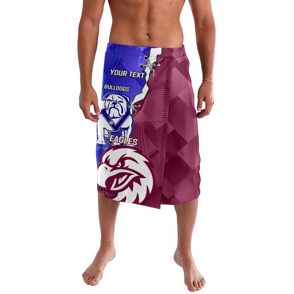 Personalised Bulldogs And Eagles Rugby Lavalava Dynamic Style