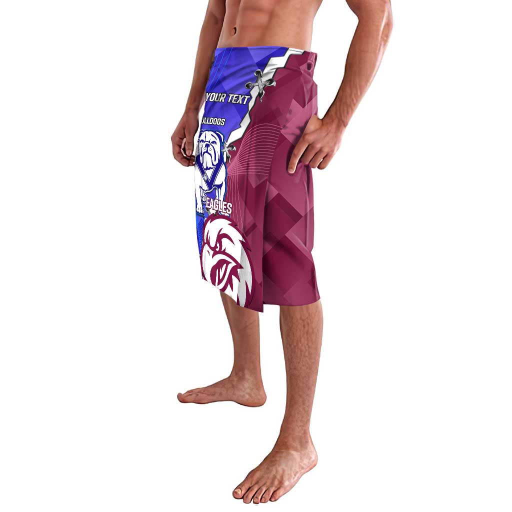 Personalised Bulldogs And Eagles Rugby Lavalava Dynamic Style