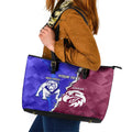 Personalised Bulldogs And Eagles Rugby Leather Tote Bag Dynamic Style