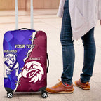Personalised Bulldogs And Eagles Rugby Luggage Cover Dynamic Style