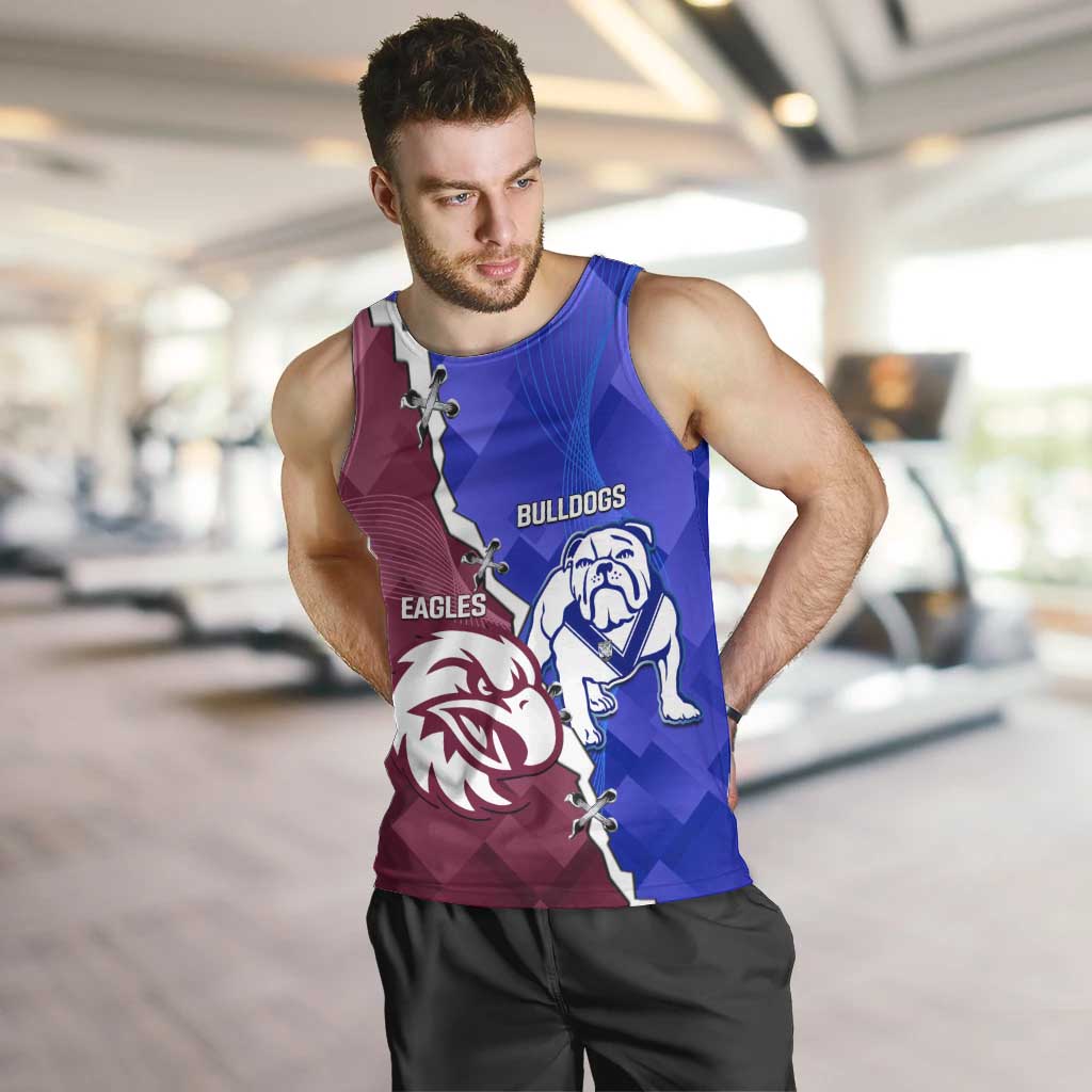 Personalised Bulldogs And Eagles Rugby Men Tank Top Dynamic Style