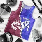 Personalised Bulldogs And Eagles Rugby Men Tank Top Dynamic Style