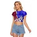 Personalised Bulldogs And Eagles Rugby Raglan Cropped T Shirt Dynamic Style