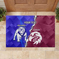 Personalised Bulldogs And Eagles Rugby Rubber Doormat Dynamic Style