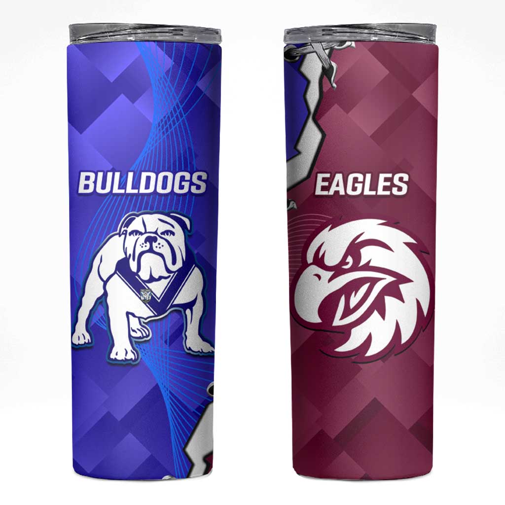 Bulldogs And Eagles Rugby Skinny Tumbler Dynamic Style