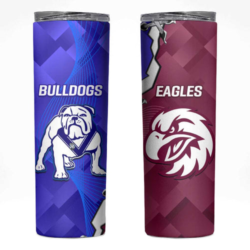 Bulldogs And Eagles Rugby Skinny Tumbler Dynamic Style
