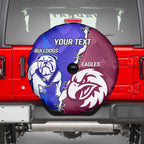 Personalised Bulldogs And Eagles Rugby Spare Tire Cover Dynamic Style