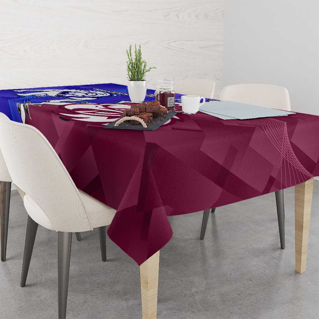 Personalised Bulldogs And Eagles Rugby Tablecloth Dynamic Style