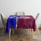 Personalised Bulldogs And Eagles Rugby Tablecloth Dynamic Style