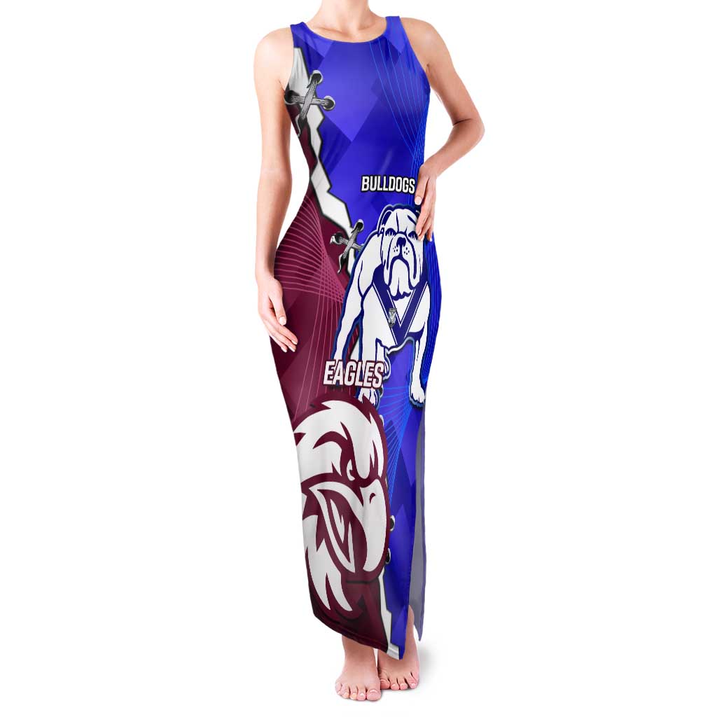 Personalised Bulldogs And Eagles Rugby Tank Maxi Dress Dynamic Style