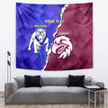 Personalised Bulldogs And Eagles Rugby Tapestry Dynamic Style