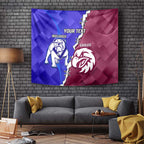 Personalised Bulldogs And Eagles Rugby Tapestry Dynamic Style