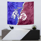 Personalised Bulldogs And Eagles Rugby Tapestry Dynamic Style