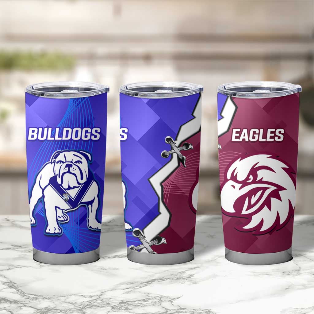 Bulldogs And Eagles Rugby Tumbler Cup Dynamic Style