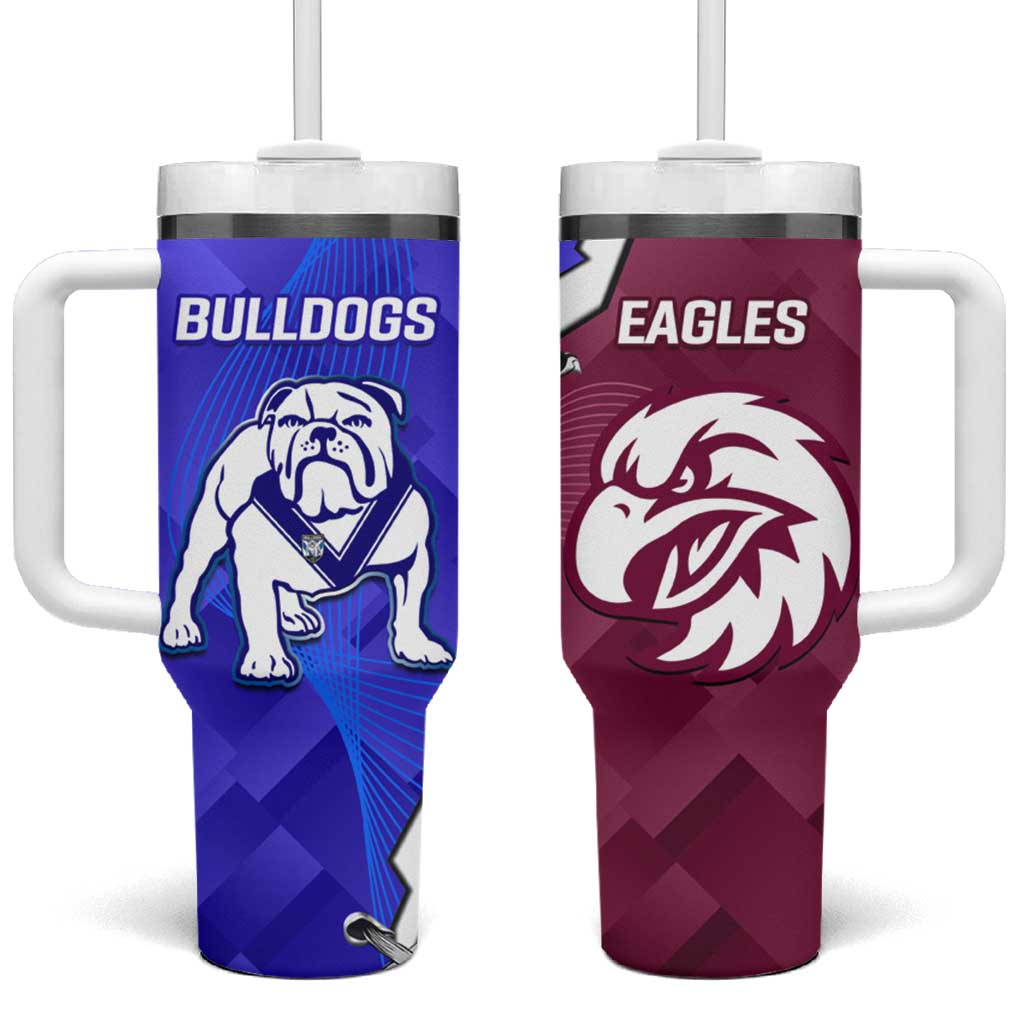 Bulldogs And Eagles Rugby Tumbler With Handle Dynamic Style