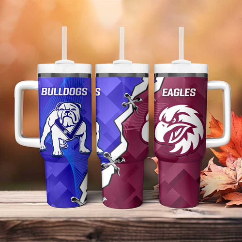 Bulldogs And Eagles Rugby Tumbler With Handle Dynamic Style