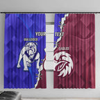 Personalised Bulldogs And Eagles Rugby Window Curtain Dynamic Style