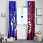 Personalised Bulldogs And Eagles Rugby Window Curtain Dynamic Style