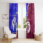 Personalised Bulldogs And Eagles Rugby Window Curtain Dynamic Style