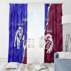 Personalised Bulldogs And Eagles Rugby Window Curtain Dynamic Style