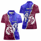 Personalised Bulldogs And Eagles Rugby Women Polo Shirt Dynamic Style