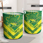 Australia Wheelaroos Rugby Custom Laundry Basket Go Aussie Kangaroo Indigenous Art