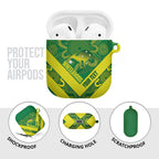 Australia Wheelaroos Rugby Custom AirPods Case Go Aussie Kangaroo Indigenous Art