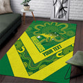 Australia Wheelaroos Rugby Custom Area Rug Go Aussie Kangaroo Indigenous Art