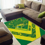 Australia Wheelaroos Rugby Custom Area Rug Go Aussie Kangaroo Indigenous Art