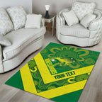 Australia Wheelaroos Rugby Custom Area Rug Go Aussie Kangaroo Indigenous Art