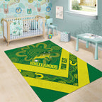 Australia Wheelaroos Rugby Custom Area Rug Go Aussie Kangaroo Indigenous Art