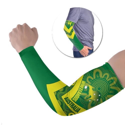 Australia Wheelaroos Rugby Custom Arm Sleeves Go Aussie Kangaroo Indigenous Art