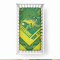Australia Wheelaroos Rugby Custom Baby Bed Cover Go Aussie Kangaroo Indigenous Art