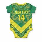 Australia Wheelaroos Rugby Custom Baby Onesie Go Aussie Kangaroo Indigenous Art
