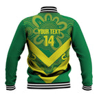 Australia Wheelaroos Rugby Custom Baseball Jacket Go Aussie Kangaroo Indigenous Art