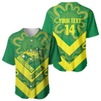 Australia Wheelaroos Rugby Custom Baseball Jersey Go Aussie Kangaroo Indigenous Art