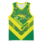 Australia Wheelaroos Rugby Custom Basketball Jersey Go Aussie Kangaroo Indigenous Art