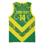 Australia Wheelaroos Rugby Custom Basketball Jersey Go Aussie Kangaroo Indigenous Art