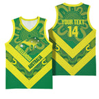 Australia Wheelaroos Rugby Custom Basketball Jersey Go Aussie Kangaroo Indigenous Art