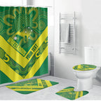 Australia Wheelaroos Rugby Custom Bathroom Set Go Aussie Kangaroo Indigenous Art